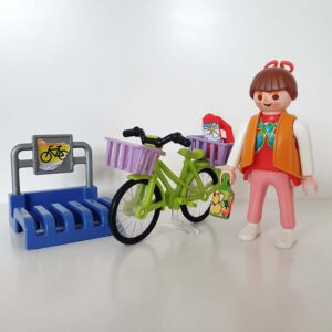 Playmobil 3203 Vrouw met fiets en boodschappen