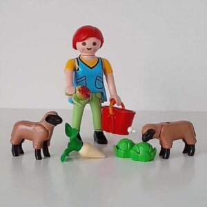 Playmobil Boerin Met bruine baby Schapen