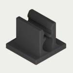 Clip System-X rectangular socket Zwart