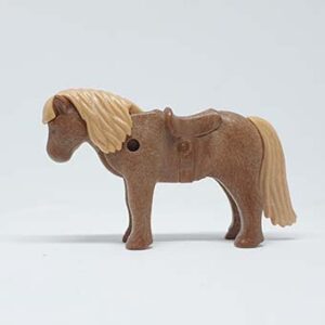 Pony, Shetland (donkerbruin/beige)