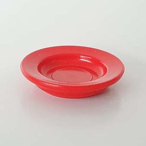 Bord, rond, modern, rood