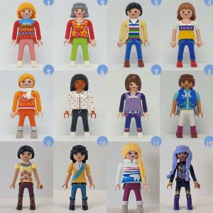 Playmobil Puber meisjes, mama, oma, getinte vrouw en Ayuma Fee