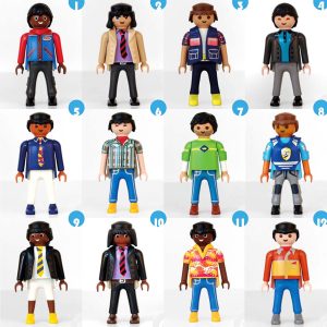 Getinte Man Playmobil Donkere Poppetjes Vader, Opa, Buurman, Multiculturele Samenleving