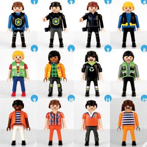 Playmobil Man Poppetje SWAT Team Voetbal Supporters, Oranje, Vuilnisman, Douane, Verkeersregelaar