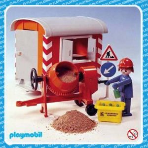 Playmobil 3207 Bouwaanhangwagen en cementmixer