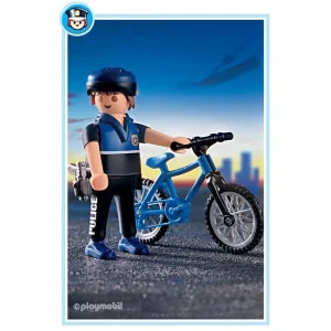 Playmobil 5735 Polizist mit Fahrrad int.