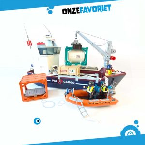 Playmobil 70769 Groot containerschip met douaneboot