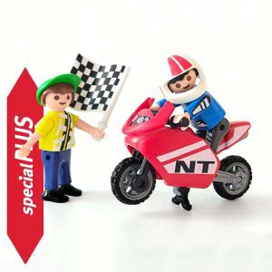 Playmobil 4780 Motorracer Met Vlaggenzwaaier